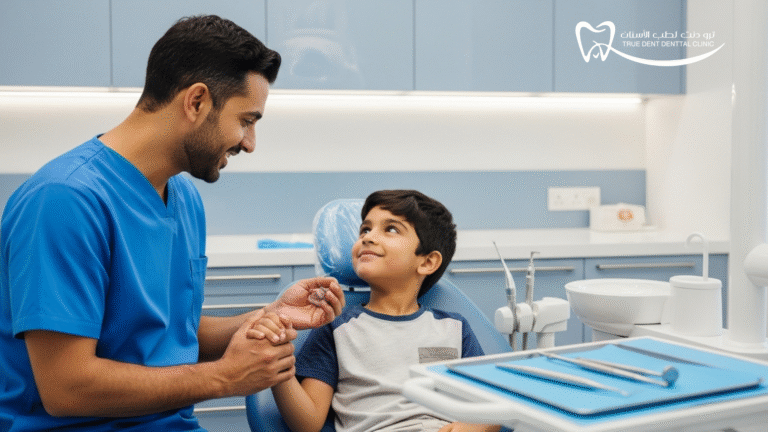طريقة خلع الاسنان للاطفال بخطوات آمنة في مركز TrueDent الطبي