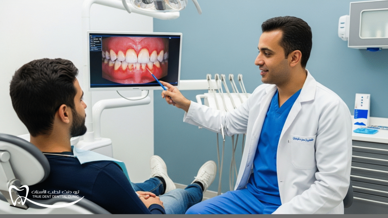 احمرار اللثة حول السن: الأسباب وطرق العلاج في مركز TrueDent